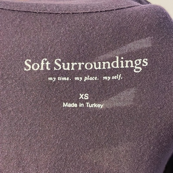 Soft Surroundings Purple Long Sleeve Tunic Top size XS - Picture 5 of 15